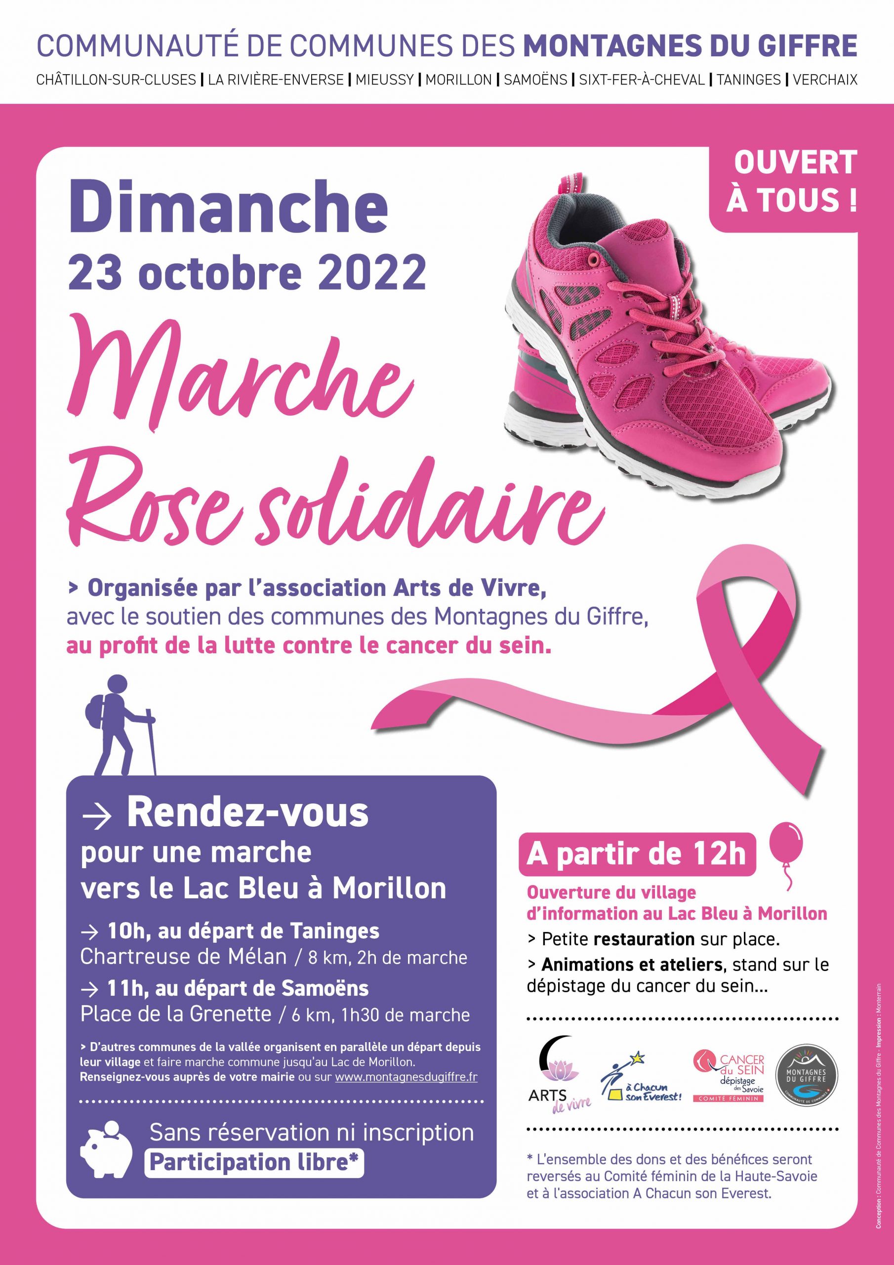 Marche Rose Solidaire – Dimanche 23 octobre 2023
