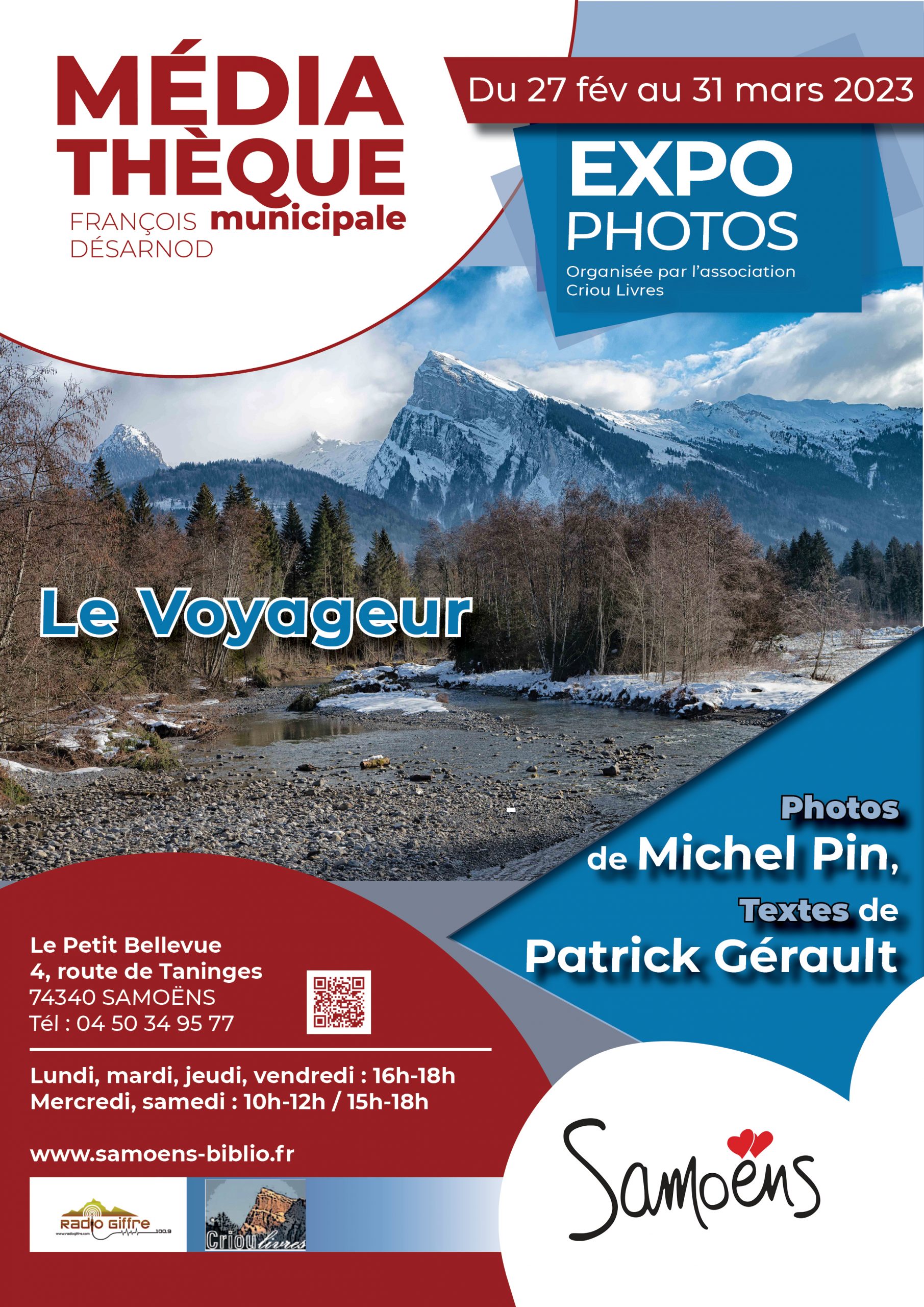 Médiathèque : exposition du mois de mars « Le Voyageur »