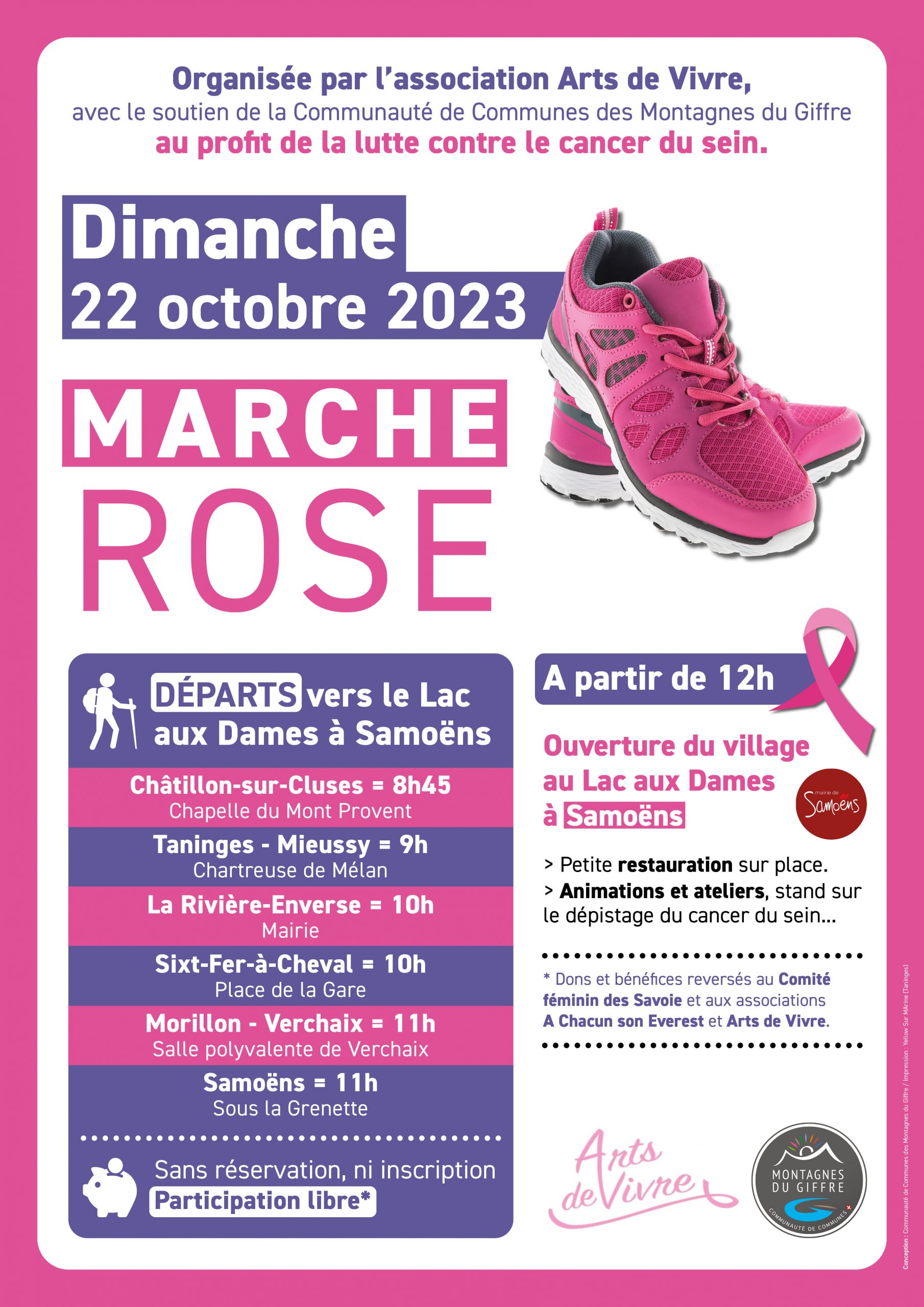 La marche rose solidaire revient le 22 octobre 2023