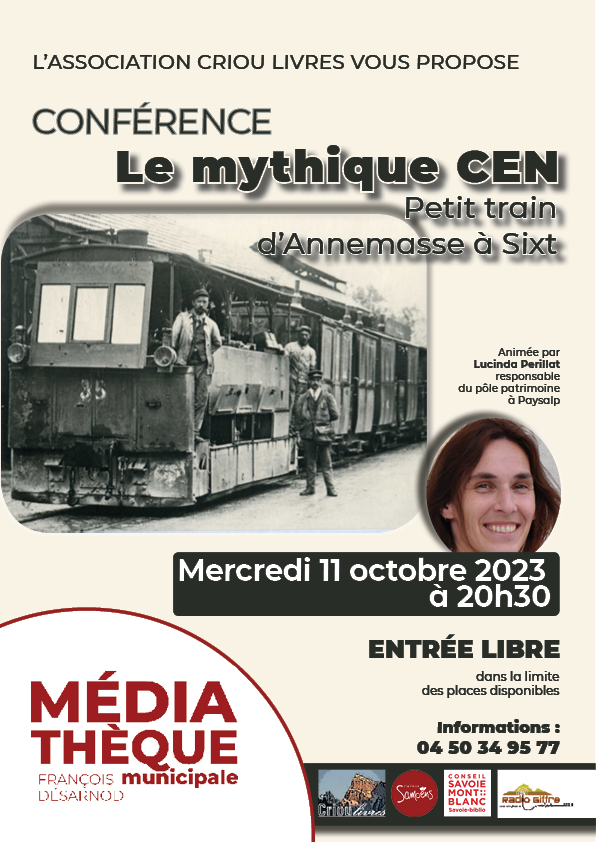 Conférence sur le mythique CEN à la Médiathèque Municipale ce mercredi 11 octobre 2023