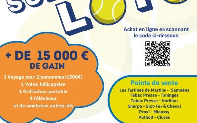 Super loto du Tennis Club de Samoëns le samedi 09 mars 2024 à l’Espace le Bois aux Dames