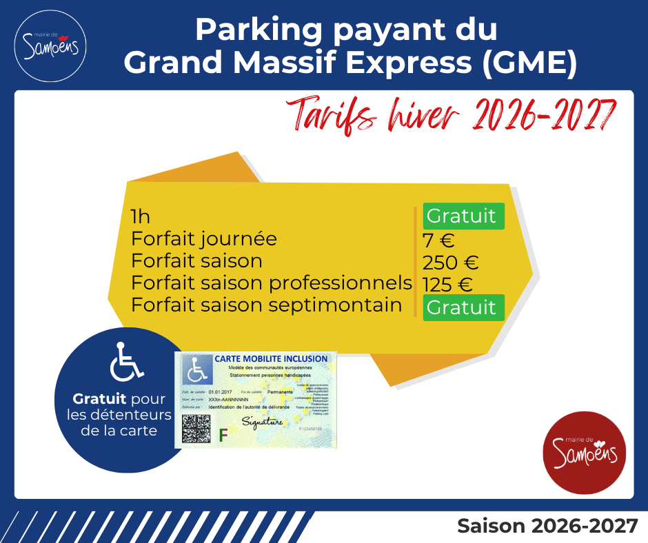 Parking du Grand Massif Express : tarifs & abonnement hiver 2026-27