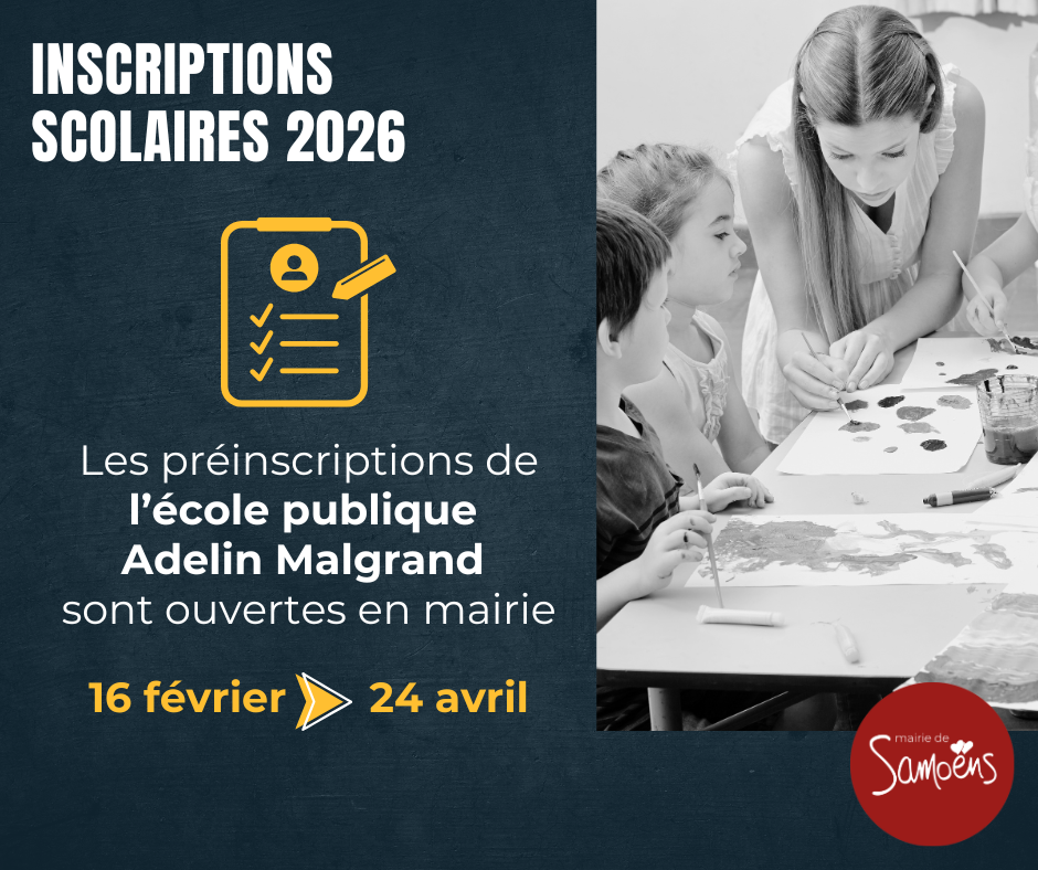 Préinscriptions à l’école publique – Rentrée 2026