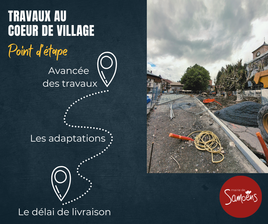 Avancement des travaux de la place du Gros Tilleul et de la rue du Parc