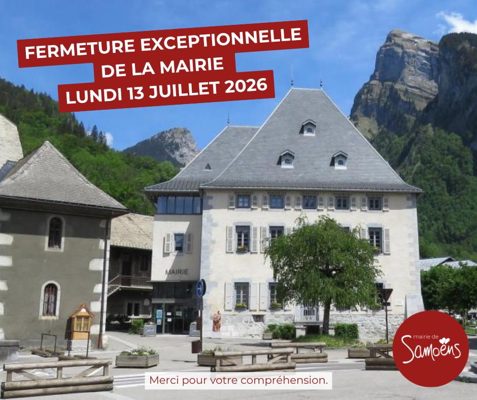Fermeture exceptionnelle de l’accueil de la mairie le 13 juillet
