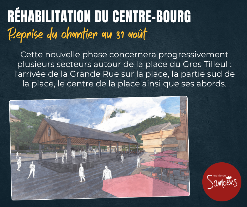 Réaménagement du centre-bourg : reprise des travaux le 31 août