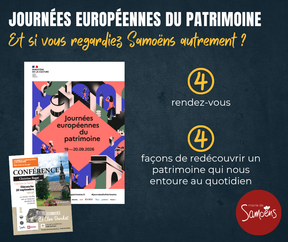 Journées européennes du patrimoine : le programme à Samoëns